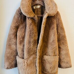 H&M Light Brown Fur Coat